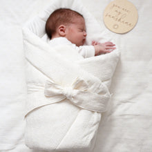 Load image into Gallery viewer, Babyly Embroidered Baby Wrap - Ecru