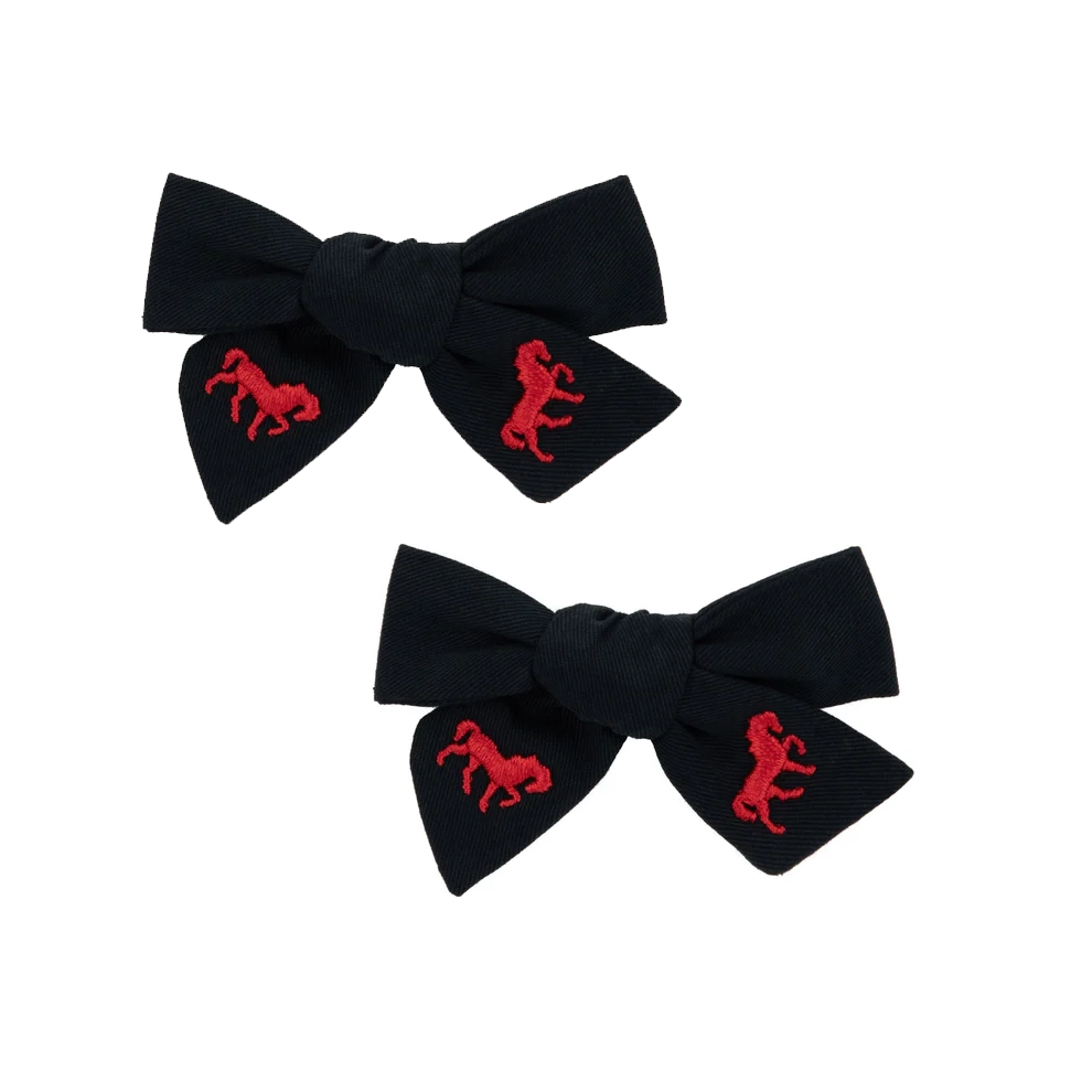 Le Enfant Petite Épopée Embroidered Bows (2 Pack) - Navy