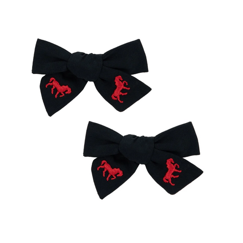 Le Enfant Petite Épopée Embroidered Bows (2 Pack) - Navy