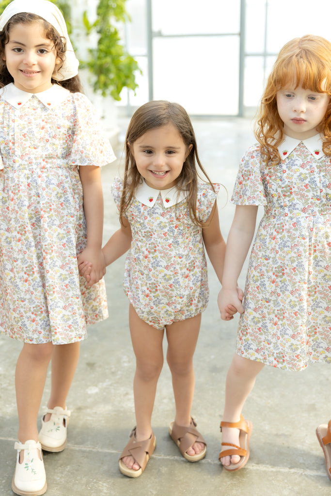 Nou Nelle Strawberry Embroidered Dress