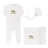 Ely's & Co Watercolour Cradle Collection 3PC Layette Set - Ivory Girl