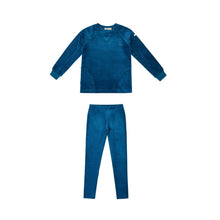 Load image into Gallery viewer, Crew Rib Velour Set - Blue