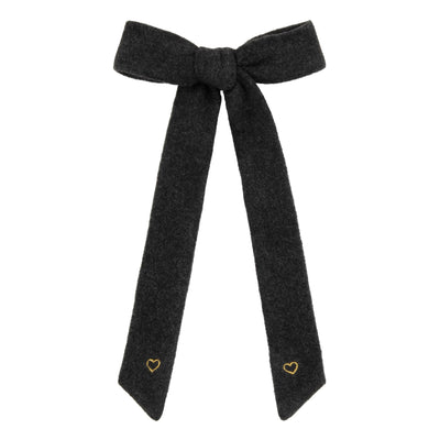 Le Enfant Little Heart Bow - Gray