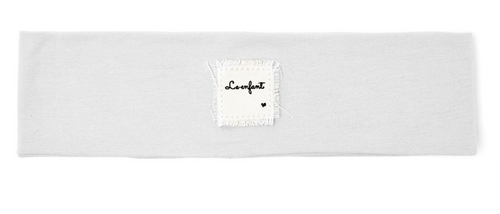 Le Enfant Raw Edge Logo Sweatband White