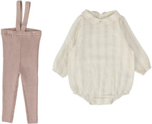 Load image into Gallery viewer, Lil Legs Ivy Stripe Knit Legging Set - Cream/Pink