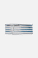 Load image into Gallery viewer, Booso Sweatband - Blue &amp; Ivory Striped
