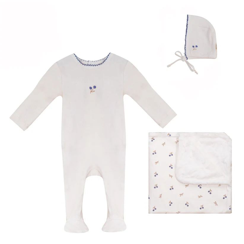 Bubani Boys Bud Collection Velour Layette Set