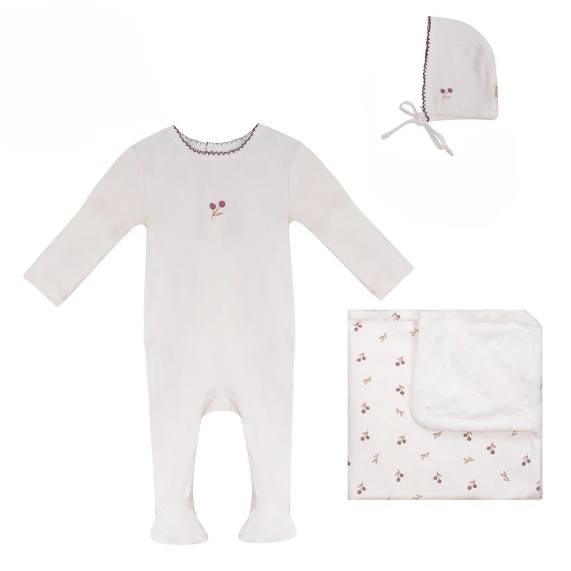 Bubani Girls Bud Collection Velour Layette Set