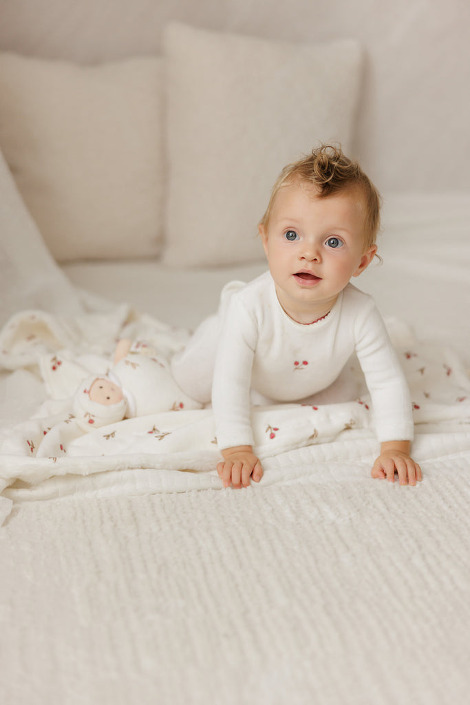 Bubani Girls Bud Collection Velour Layette Set