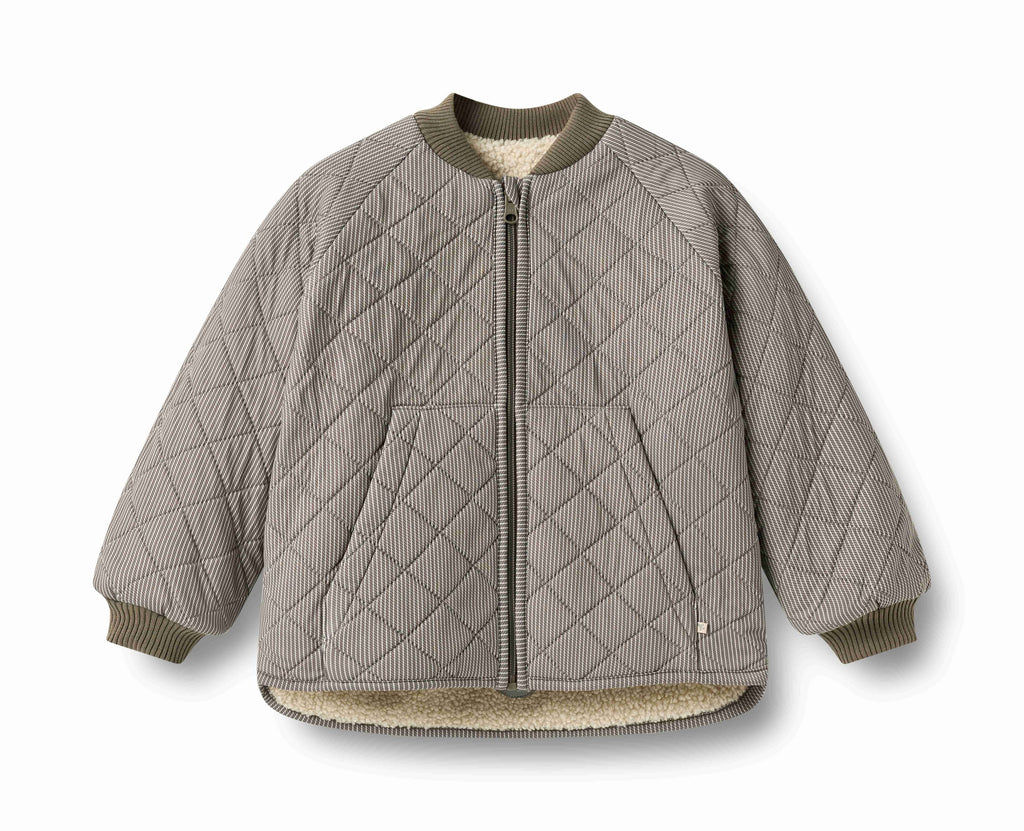 Wheat Lake Reversible Thermo Jacket - Brown Stripe