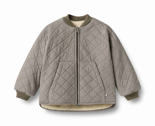 Wheat Lake Reversible Thermo Jacket - Brown Stripe