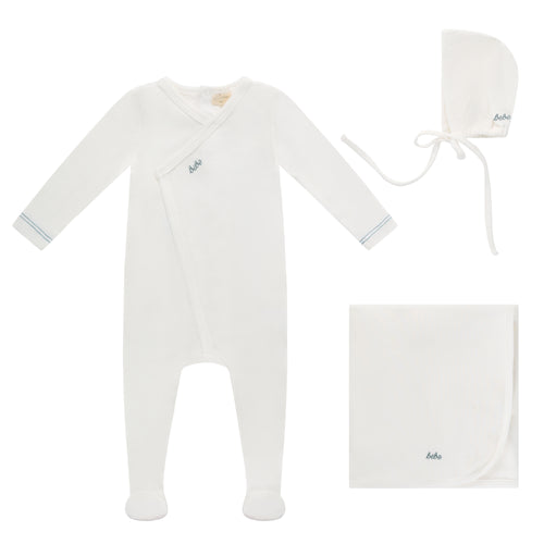 Bubani Bebe Collection Boys Layette Set - White