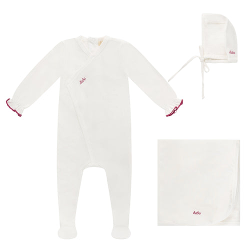 Bubani Bebe Collection Girls Layette Set - White