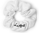 Le Enfant Ribbed Scrunchies White