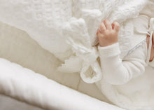 Load image into Gallery viewer, Bubani Lace Piquet Fabric Wrap Blanket - White