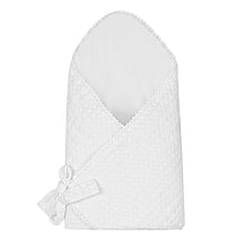 Load image into Gallery viewer, Bubani Lace Piquet Fabric Wrap Blanket - White