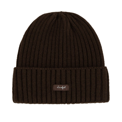 Le Enfant Classic Ribbed Beanie - Brown