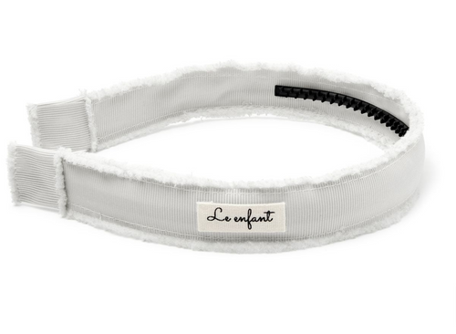 Le Enfant Raw Edged Headband White