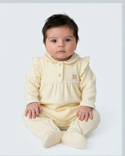 Load image into Gallery viewer, Escada Velour Footie - Antique White