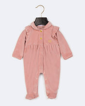 Load image into Gallery viewer, Escada Velour Footie - Bridal Rose