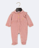 Escada Velour Footie - Bridal Rose