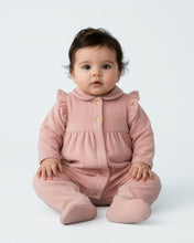 Load image into Gallery viewer, Escada Velour Footie - Bridal Rose