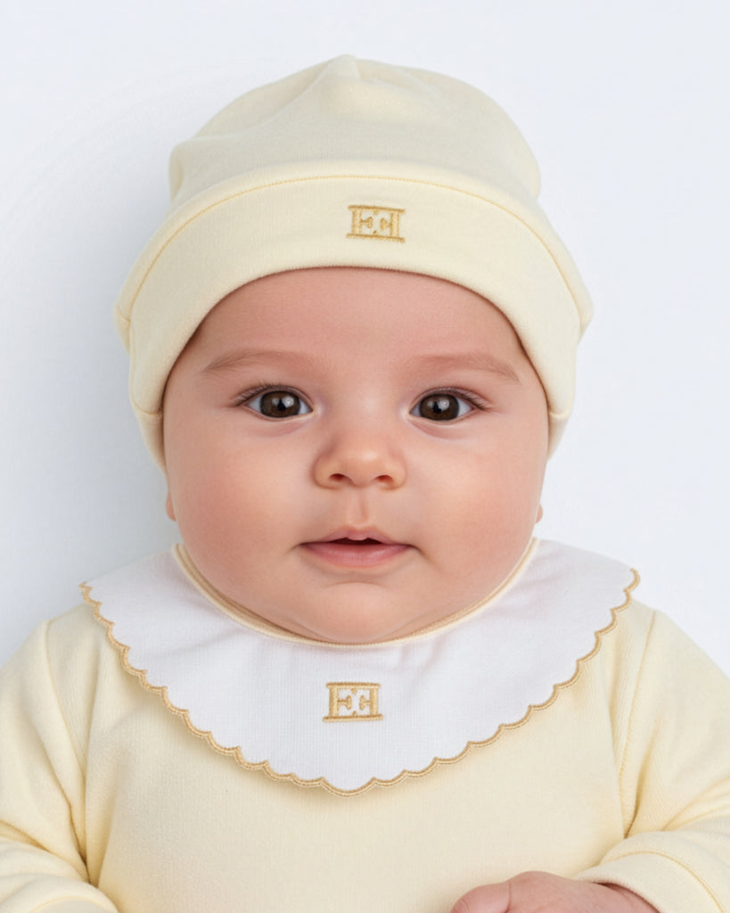 Escada Newborn Logo Hat - Antique White