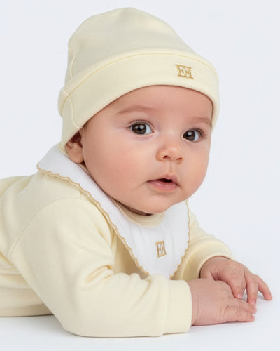 Escada Newborn Logo Hat - Antique White