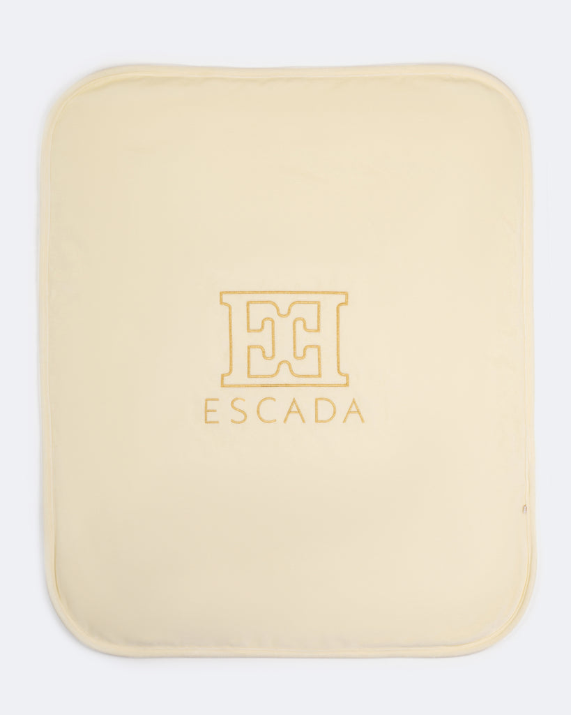 Escada Newborn Logo Blanket - Antique White