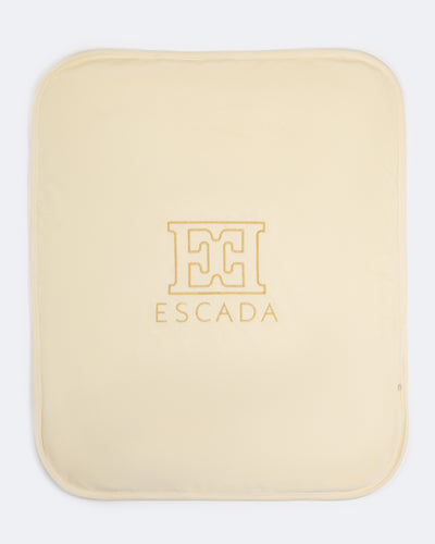 Escada Newborn Logo Blanket - Antique White
