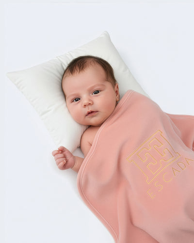 Escada Newborn Logo Blanket - Bridal Rose