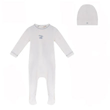 Load image into Gallery viewer, Bubani Boys Eyelet Cherry Collection Footie And Hat