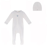 Bubani Boys Eyelet Cherry Collection Footie And Hat