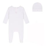 Bubani Girls Eyelet Cherry Collection Footie And Hat