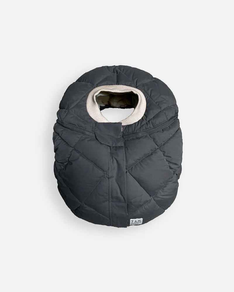 7AM Car Seat Cocoon - Benji Sherpa - Smokey