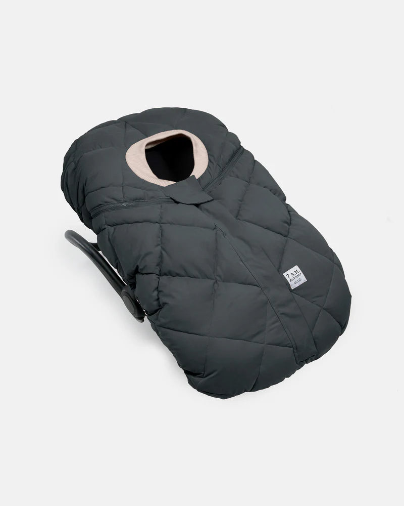 7AM Car Seat Cocoon - Benji Sherpa - Smokey