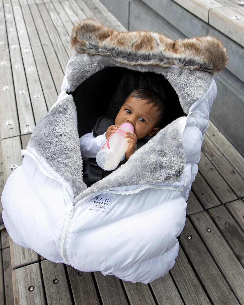7AM Car Seat Cocoon Tundra -  White