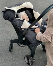 Load image into Gallery viewer, 7AM Car Seat Cocoon - Benji Sherpa - Smokey