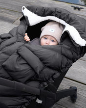 Load image into Gallery viewer, 7AM Car Seat Cocoon - Black Oslo Plush