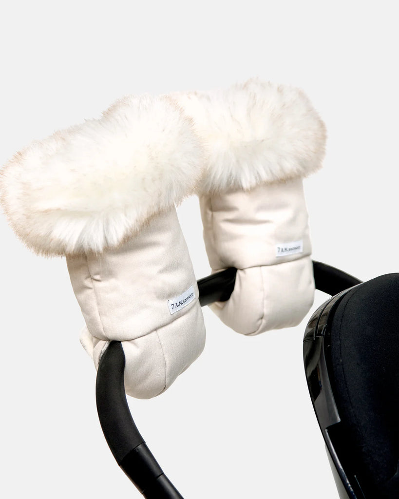 7AM Warmmuffs Tundra - Beige White Fur