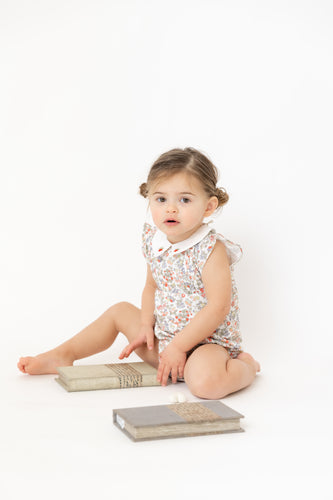 Nou Nelle Strawberry Embroidered Romper