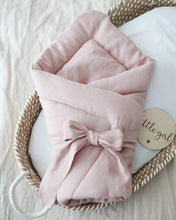 Load image into Gallery viewer, Babyly Linen Baby Wrap/ Swaddle - Dusty Pink