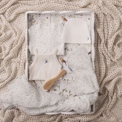 Mini Label Boys Bird All Over Print Gift Set - White