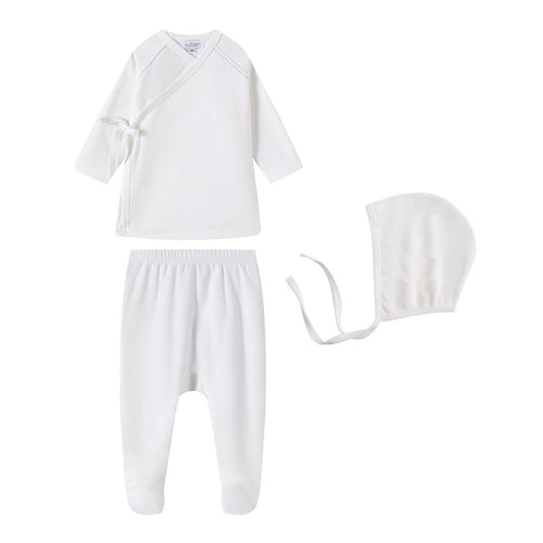 Oubon Wrap 2 Pc With Stitching And Hat - Blue