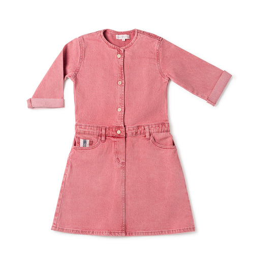 Birnham On The Sea Cargo Dress - Red Denim