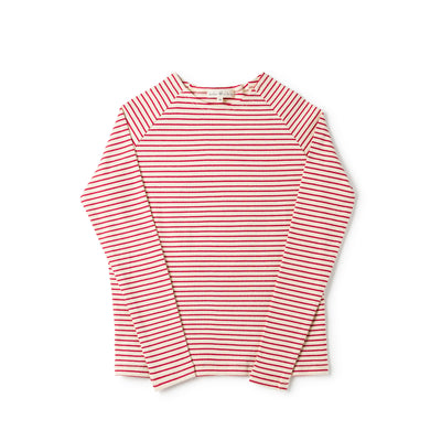 Birnham On The Sea Teen Crew - Cherry Stripe