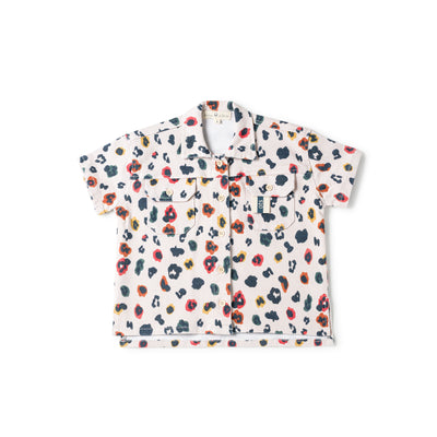 Birnham On The Sea Boys Shirt - Rainbow Leopard