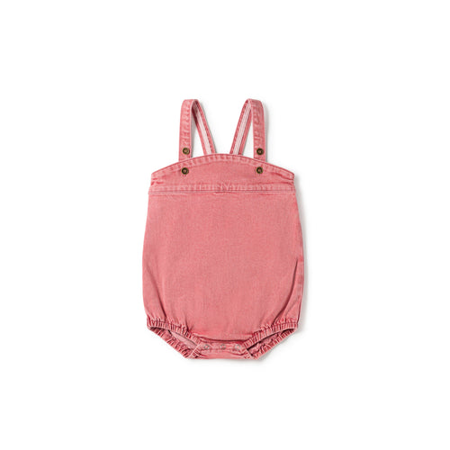 Birnham On The Sea Romper - Red Denim