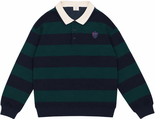 Lil Legs Fan Club Polo Sweatshirt - Varsity/Navy Green