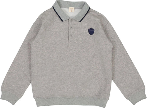 Lil Legs Fan Club Polo Sweatshirt - Light Grey Heather
